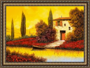 La Casa E I Papaveri Framed Prints - Lungo Il Fiume Tra I Papaveri by Collection 7