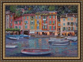Reflections of Portofino Framed Prints - Portofino al crepuscolo by Collection 7