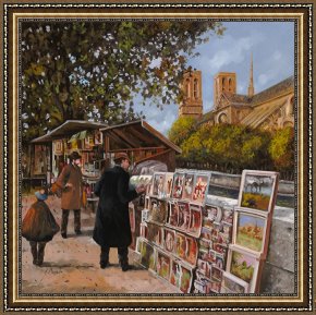 La Rive Gauche Framed Paintings - Rive gouche by Collection 7