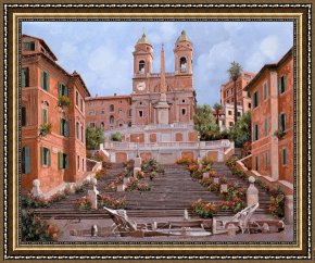 Collection 5 Framed Prints - Rome-Piazza di Spagna by Collection 7