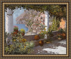 Collection 5 Framed Prints - terrazza a Positano by Collection 7