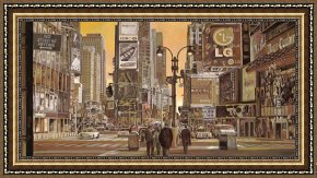 Square - Fort-philippe Framed Paintings - Times Square by Collection 7