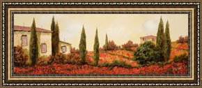 La Casa E I Papaveri Framed Prints - Tre Case Tra I Papaveri by Collection 7