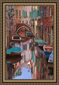 Il Mercato Galleggiante a Venezia Framed Paintings - Venezia a colori by Collection 7