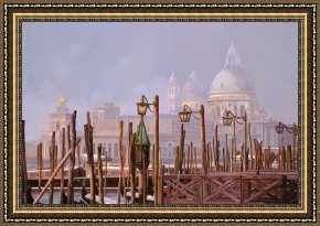 Il Mercato Galleggiante a Venezia Framed Paintings - Venezia E La Nebbia by Collection 7