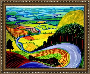 Collection 5 Framed Prints - David Hockney Garrowby Hill by Collection