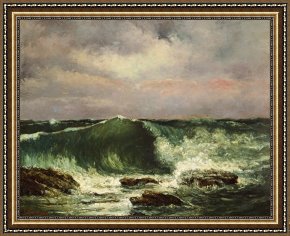 Waves, Framed Prints - Waves by Courbet, Gustave