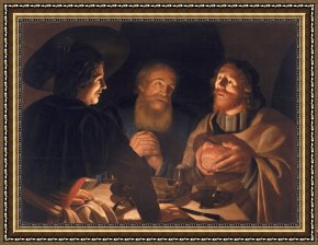 The Last Supper Framed Prints - Supper at Emmaus by Cryn Hendricksz Volmaryn