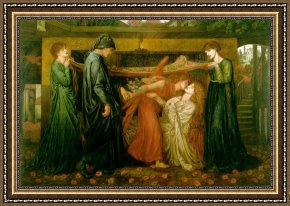 Times Framed Prints - Dante's Dream at The Time of The Death of Beatrice by Dante Gabriel Rossetti