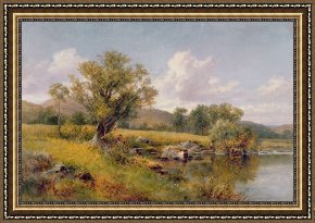 Landscapes Framed Prints - A River Landscape by David Bates