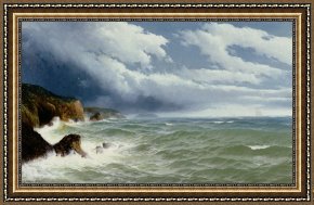 Cold Framed Paintings - Shipping in Open Seas by David James