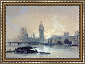 House Framed Prints - The Houses of Parliament by David Roberts