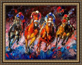 Adrenaline Framed Paintings - Adrenaline by Debra Hurd