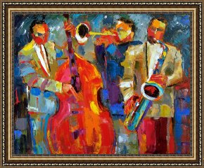 Jazz Unit Framed Prints - All Night Jazz by Debra Hurd