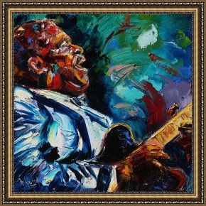 Execution Without Trial Under The Moorish Kings in Granada Framed Paintings - BB King by Debra Hurd