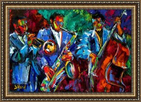 Jazz Unit Framed Prints - Blue Jazz by Debra Hurd
