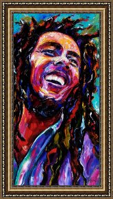 Portrait Framed Prints - Bob Marley Reggae Portrait by Debra Hurd