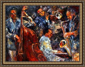 Jazz Unit Framed Prints - Hot Jazz three by Debra Hurd