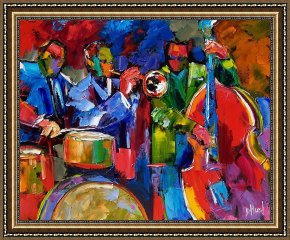 Jazz Unit Framed Prints - Jazz Beat by Debra Hurd
