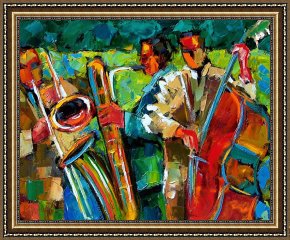 Jazz Unit Framed Prints - Jazz in the Garden by Debra Hurd