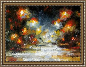 Round Midnight Framed Prints - Midnight storm by Debra Hurd
