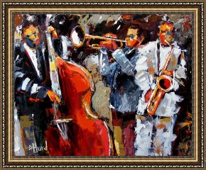 Jazz Unit Framed Prints - Wild Jazz by Debra Hurd