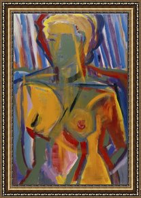 Seated Nude Framed Paintings - Seated Nude by Diana Ong