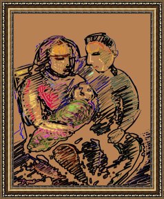 Teen Framed Prints - Teen Parenthood by Diana Ong