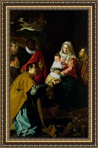 Execution Without Trial Under The Moorish Kings in Granada Framed Paintings - Adoration of the Kings by Diego rodriguez de silva y Velazquez