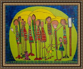 Ducks Framed Paintings - The Spotted Duck by Donna Howard