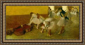 The Green Sail Framed Prints - Dancers in the Green Room by Edgar Degas