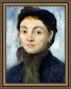Portrait Framed Prints - Portrait of Josephine Gaujelin by Edgar Degas