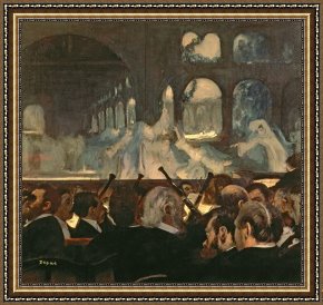 Robert Framed Prints - The ballet scene from Meyerbeer's opera Robert le Diable by Edgar Degas