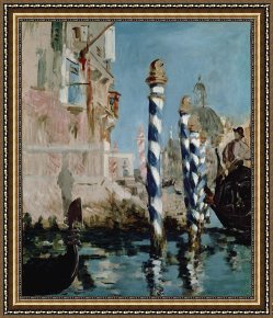 Edouard Framed Prints - Grand Canal by Edouard Manet