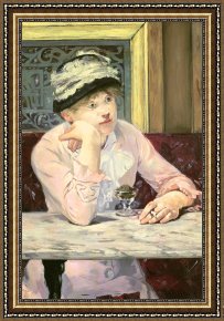 Edouard Framed Prints - The Plum by Edouard Manet