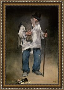 Edouard Framed Prints - The Ragman by Edouard Manet