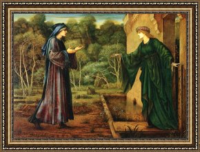 The Brandenburg Gate Berlin Framed Paintings - Romaunt of The Rose The Pilgrim at The Gate of Idleness by Edward Burne Jones
