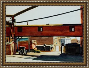 Edward Hopper Framed Prints - Box Factory by Edward Hopper