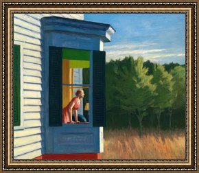 Edward Hopper Framed Prints - Cape Cod Morning by Edward Hopper