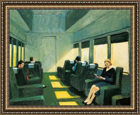 Edward Hopper Framed Prints - Chair Car by Edward Hopper