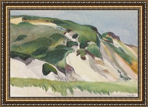 Edward Hopper Framed Prints - Dune At Truro by Edward Hopper