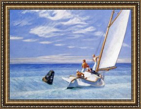 Edward Hopper Framed Prints - Ground Swell by Edward Hopper