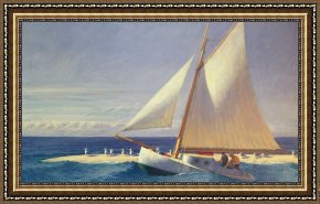 Edward Hopper Framed Prints - Sailing Boat by Edward Hopper