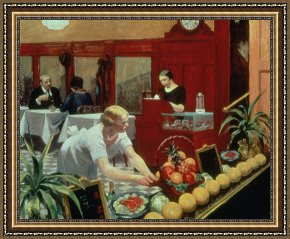 Edward Hopper Framed Prints - Tables For Ladies by Edward Hopper