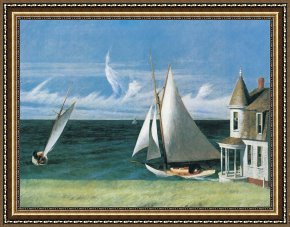 Edward Hopper Framed Prints - The Lee Shore by Edward Hopper