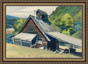 House Framed Prints - Vermont Sugar House by Edward Hopper