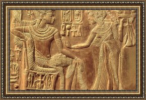 Golden Times Framed Prints - The Golden Shrine of Tutankhamun by Egyptian Dynasty