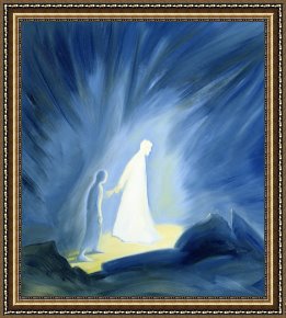 Jesus Healing The Leper Framed Prints - Even in the darkness of out sufferings Jesus is close to us by Elizabeth Wang