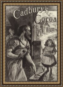 Advertisement Framed Prints - Advertisement For Cadburys Drinking Cocoa by English School