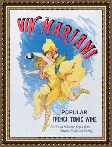 Advertisement Framed Prints - Advertisement For Vin Mariani From Theatre Magazine by English School